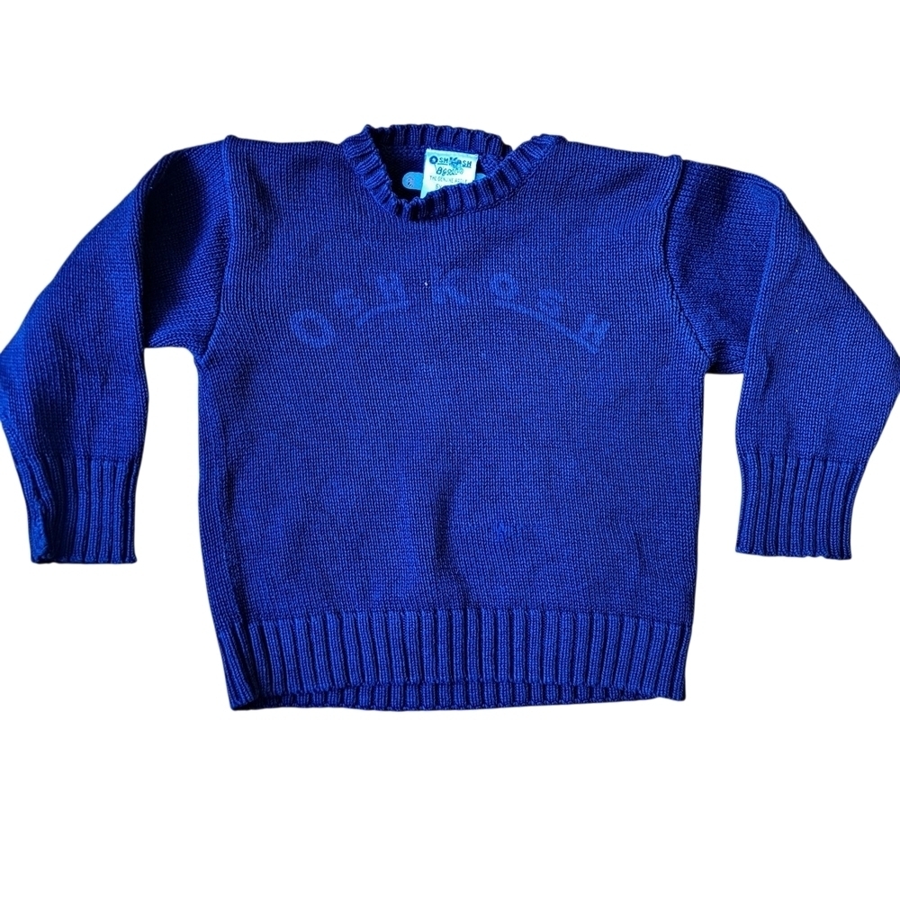 Vintage OshKosh B’gosh Kids Sweater | Classic Blue Knit Pullover | Size 5Y